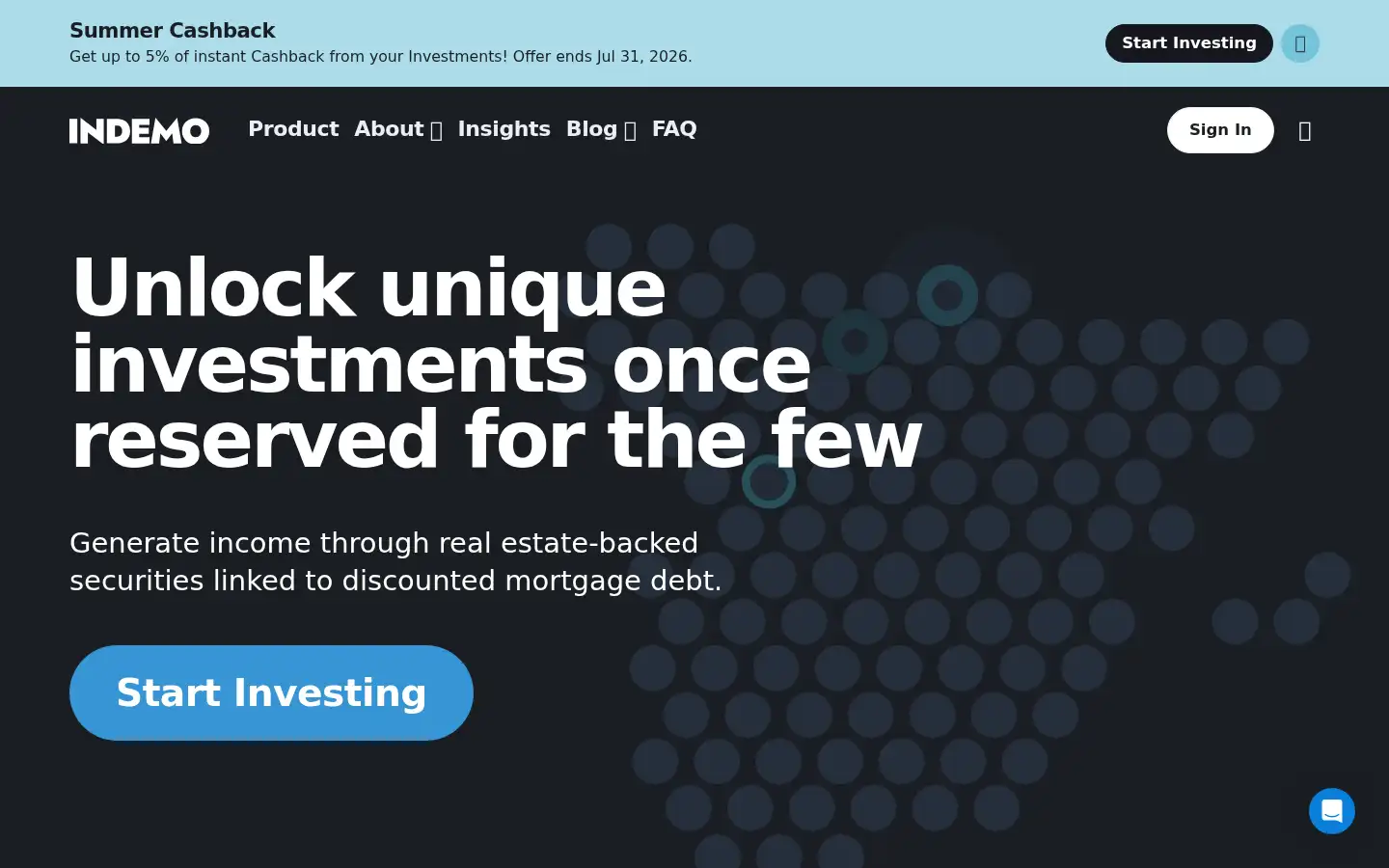 Screenshot of indemo.eu