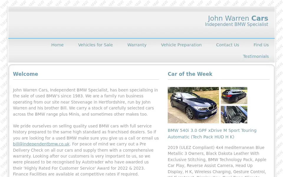 Screenshot of independentbmw.co.uk