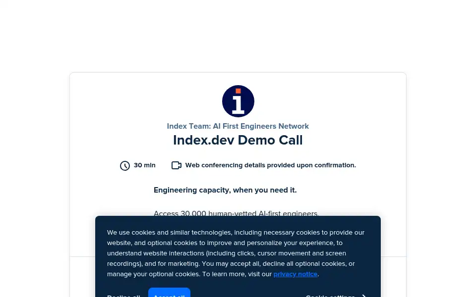 Screenshot of index.dev
