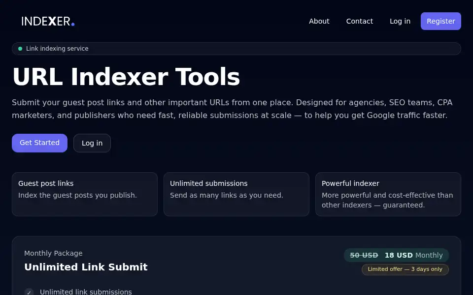 Screenshot of indexergoogle.com