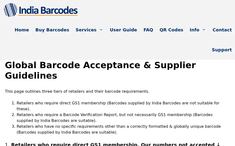 Screenshot of indiabarcodes.co.in