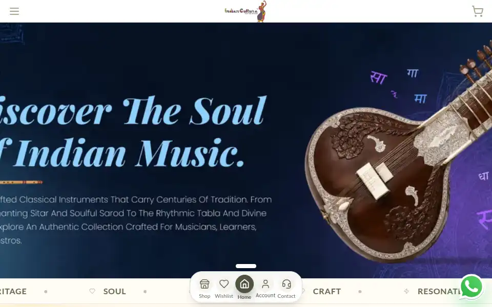 Screenshot of indiancultura.com