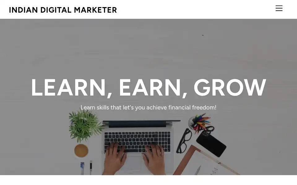 Screenshot of indiandigitalmarketer.com