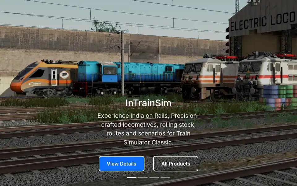 Screenshot of indiantrainsim.com