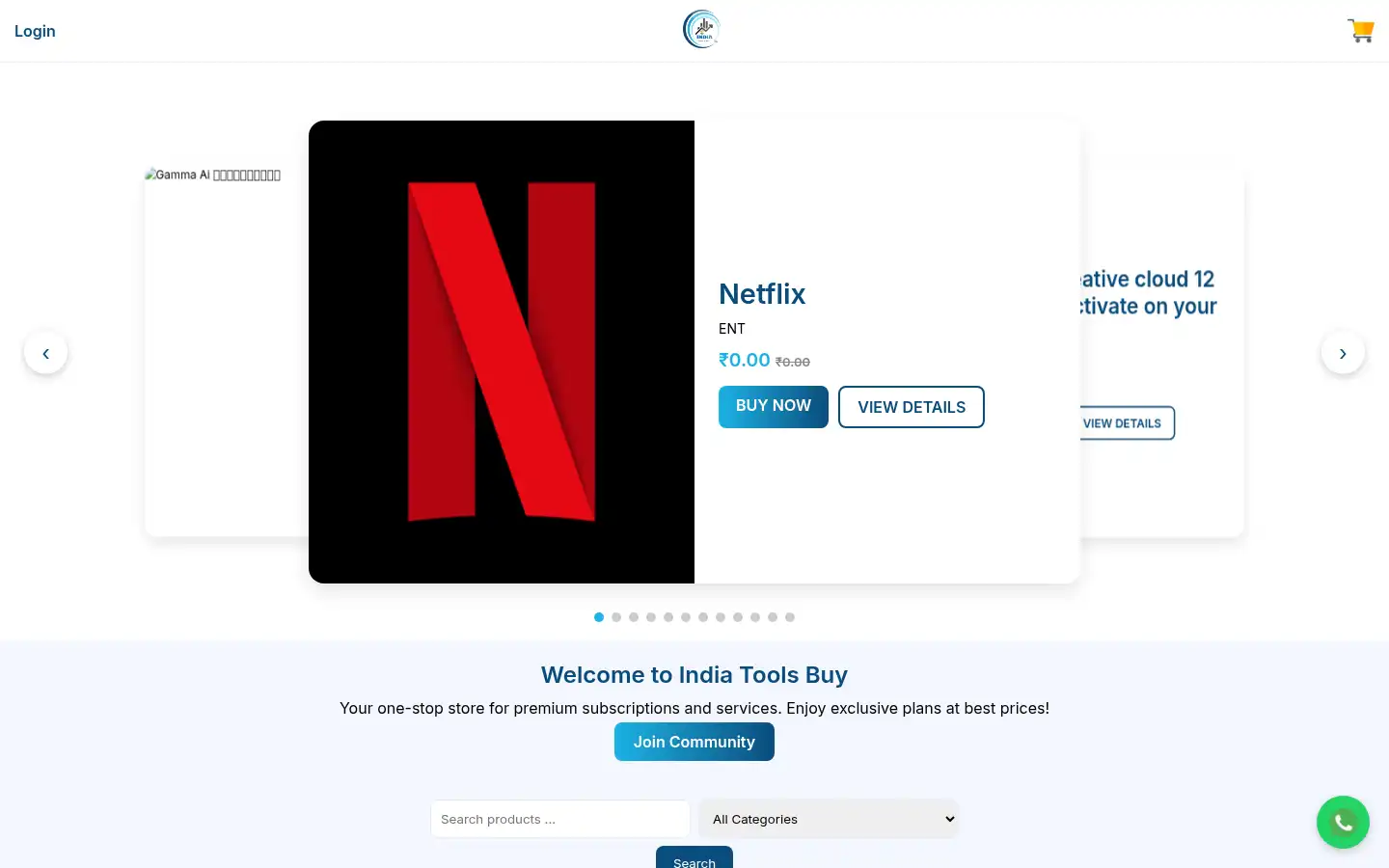 Screenshot of indiatoolsbuy.com
