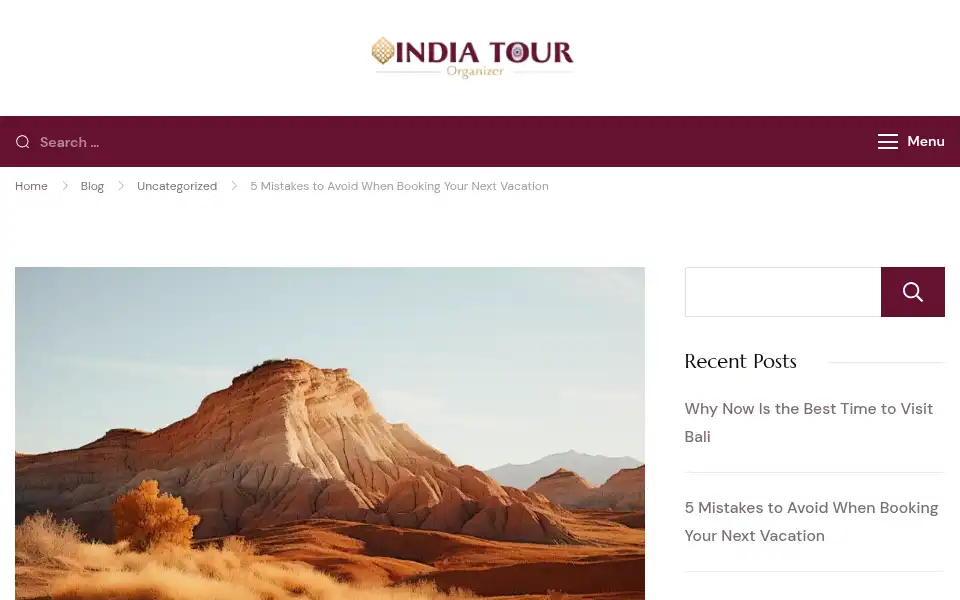 Screenshot of indiatourorganiser.org