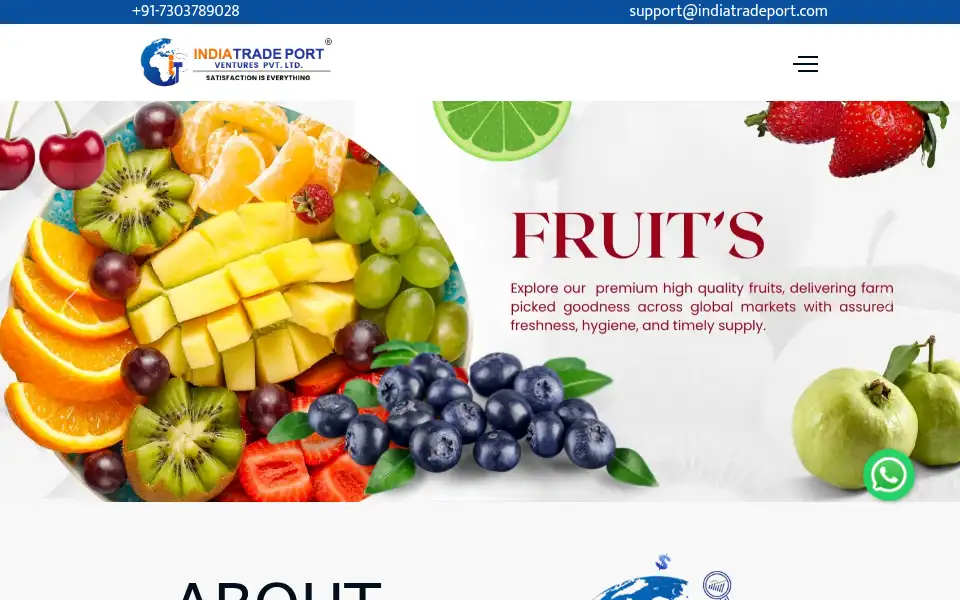 Screenshot of indiatradeport.com