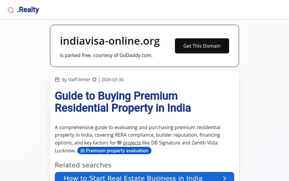 Screenshot of indiavisa-online.org