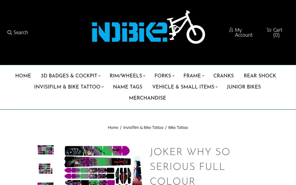 Screenshot of indibike.co.uk