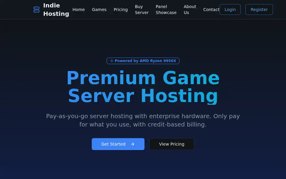 Screenshot of indie-hosting.com