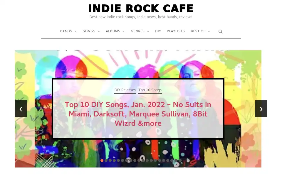 Screenshot of indierockcafe.com