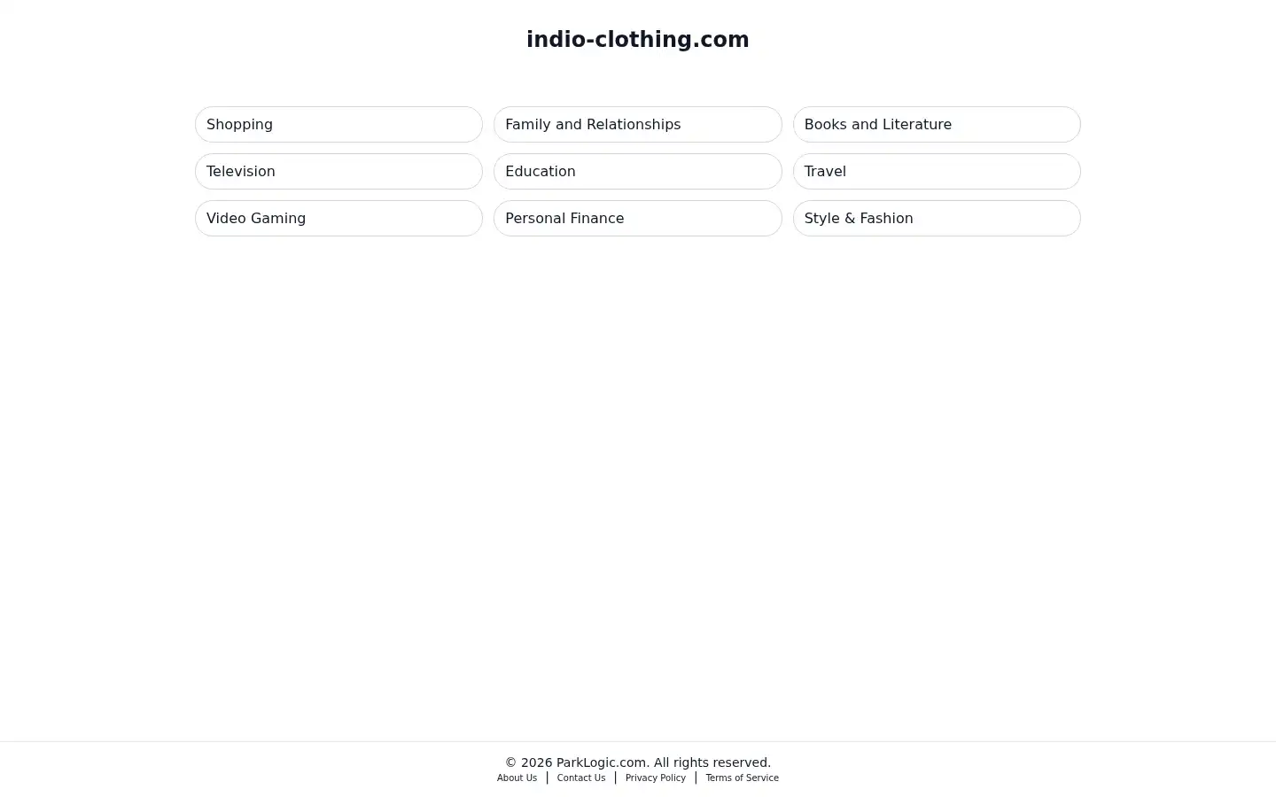 Screenshot of indio-clothing.com