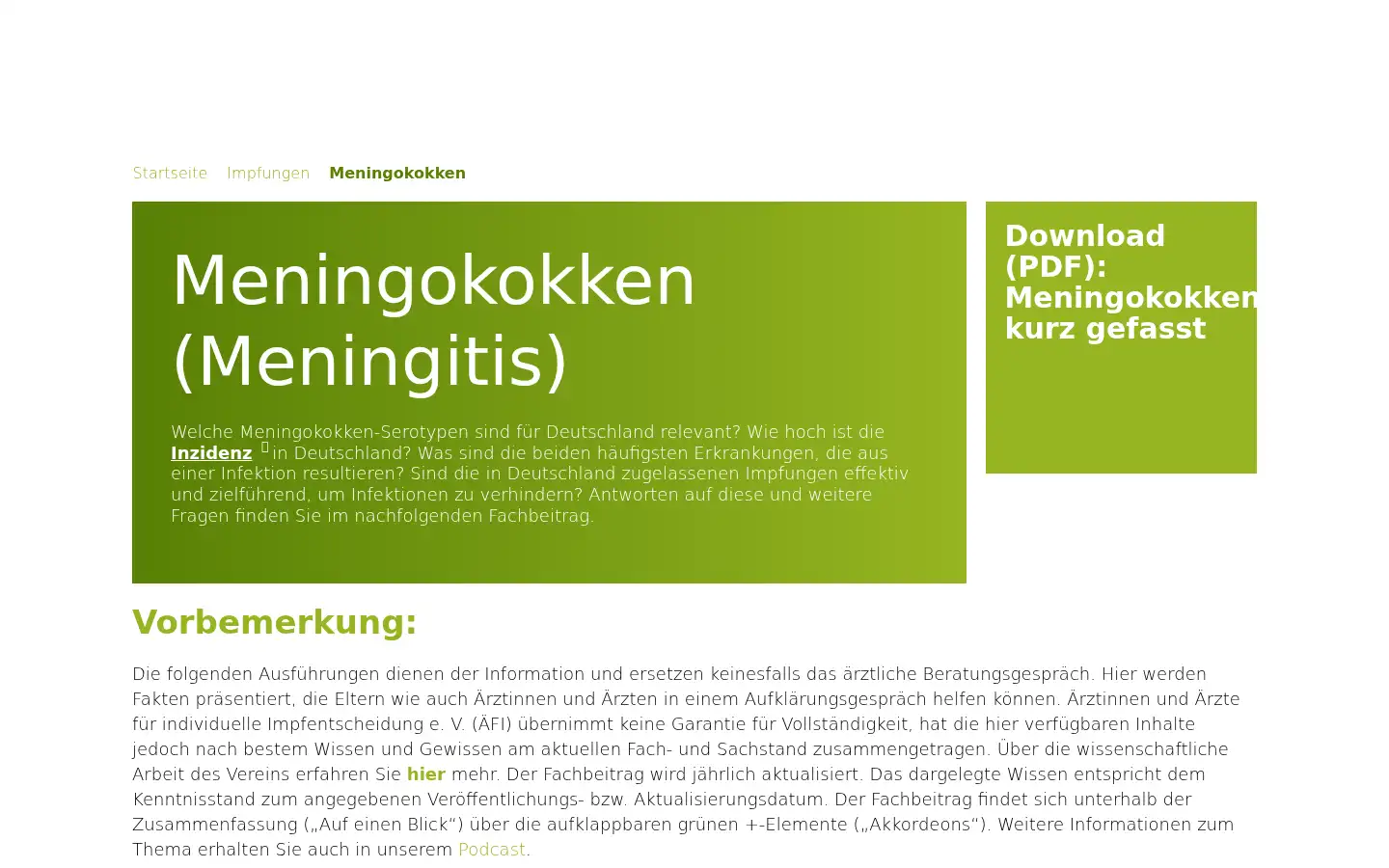 Screenshot of individuelle-impfentscheidung.de