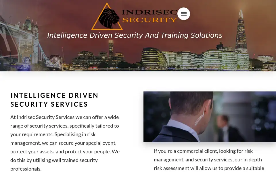 Screenshot of indrisec.co.uk