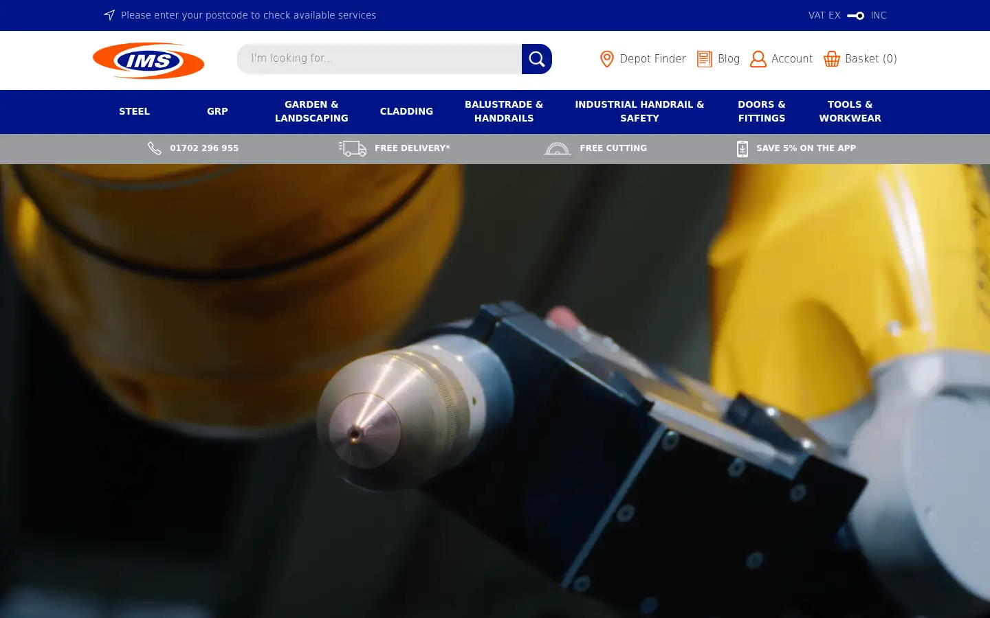 Screenshot of industrialmetal.co.uk