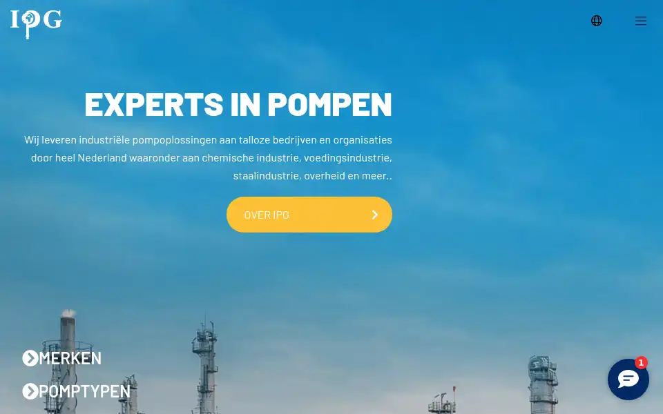 Screenshot of industrialpumps.nl
