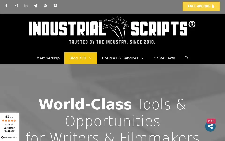 Screenshot of industrialscripts.com
