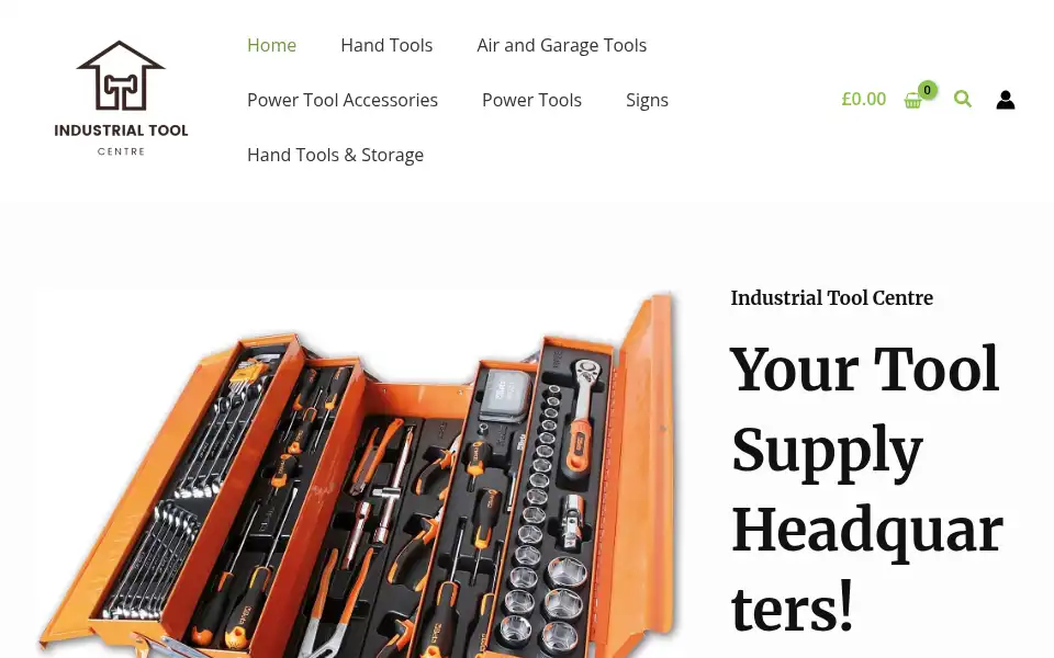 Screenshot of industrialtoolcentre.com