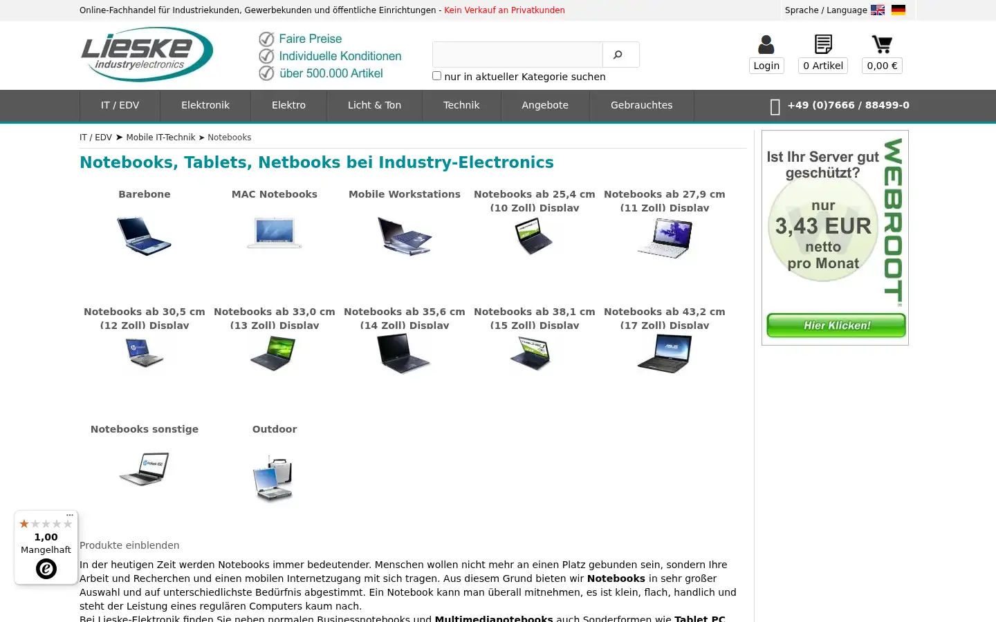 Screenshot of industry-electronics.de