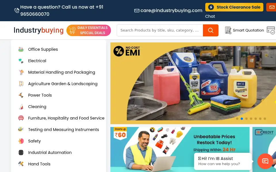 Screenshot of industrybuying.com