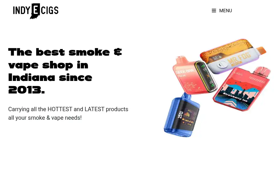 Screenshot of indyecigs.com
