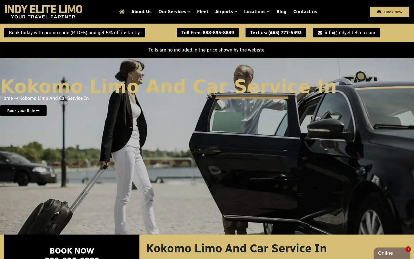 Screenshot of indyelitelimo.com