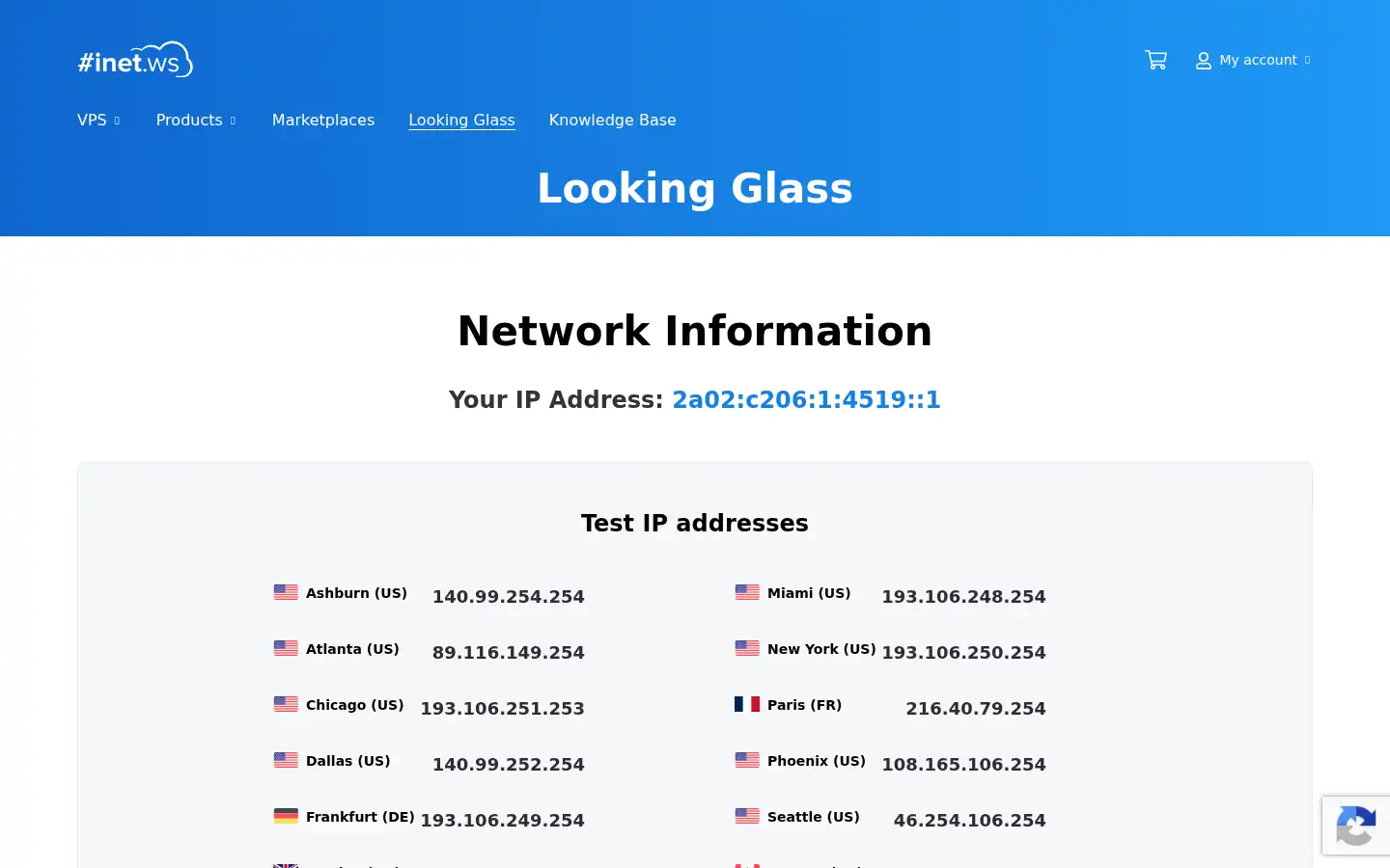 Screenshot of inet.ws