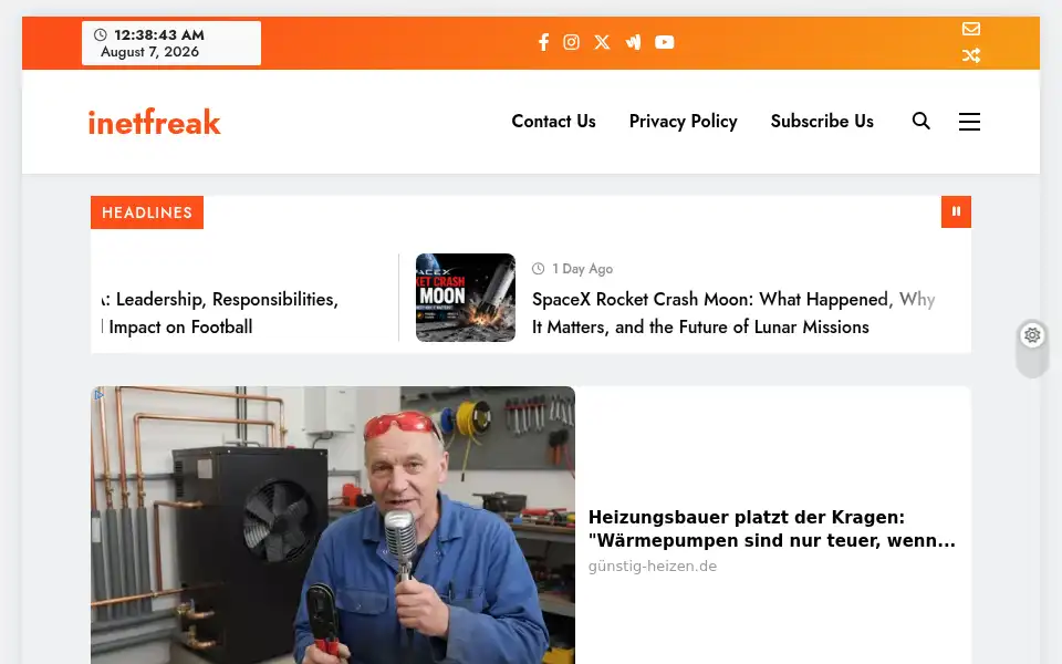 Screenshot of inetfreak.com