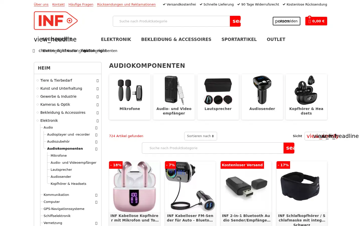 Screenshot of inf-shop.de