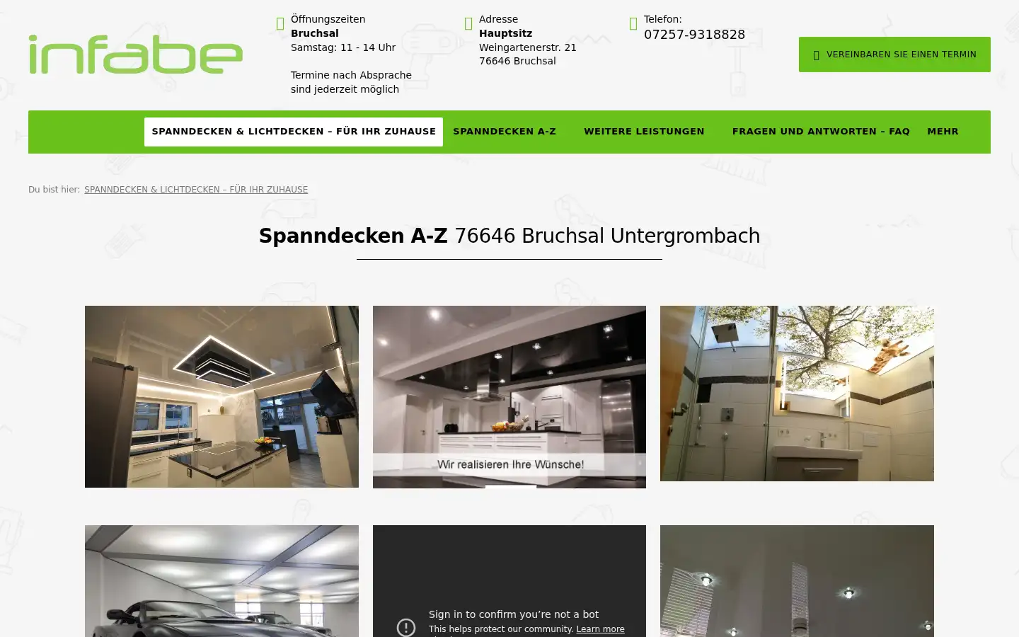 Screenshot of infabe-leistungen.de