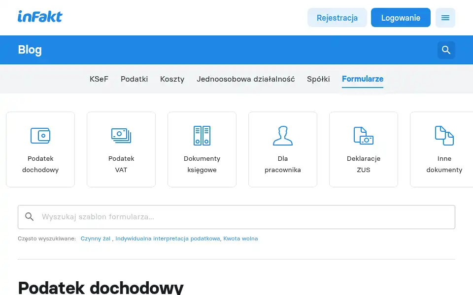Screenshot of infakt.pl