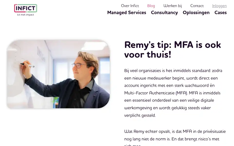 Screenshot of infict.nl