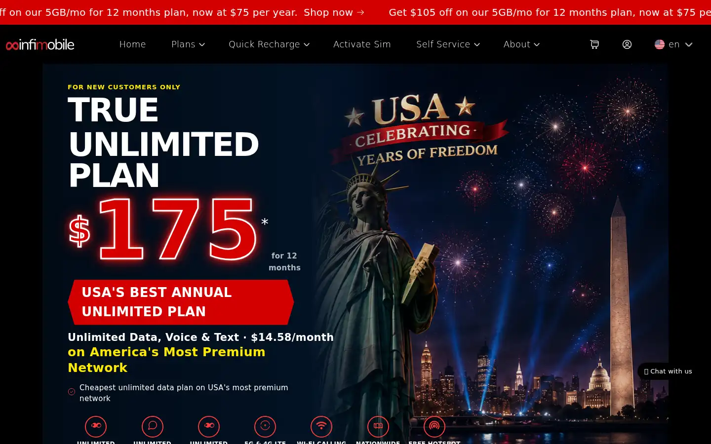 Screenshot of infimobile.com