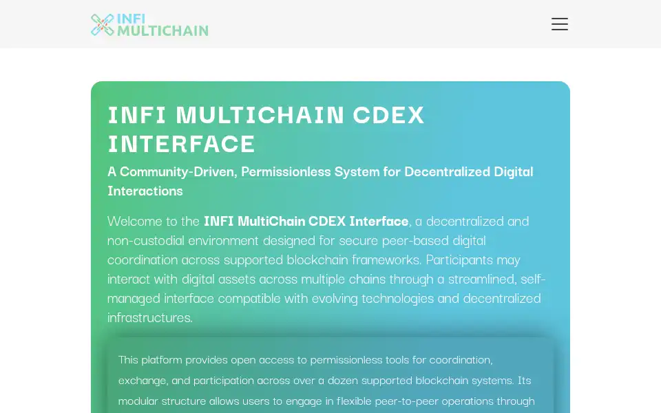 Screenshot of infimultichain.com