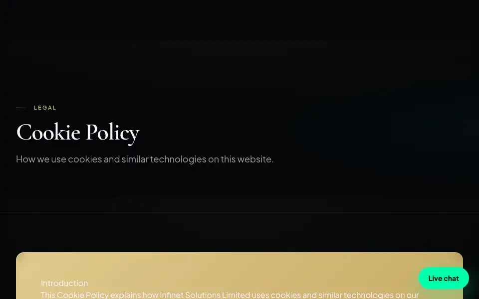 Screenshot of infinetsolutions.co.uk