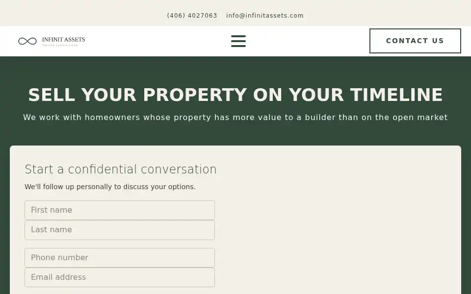 Screenshot of infinitassets.com