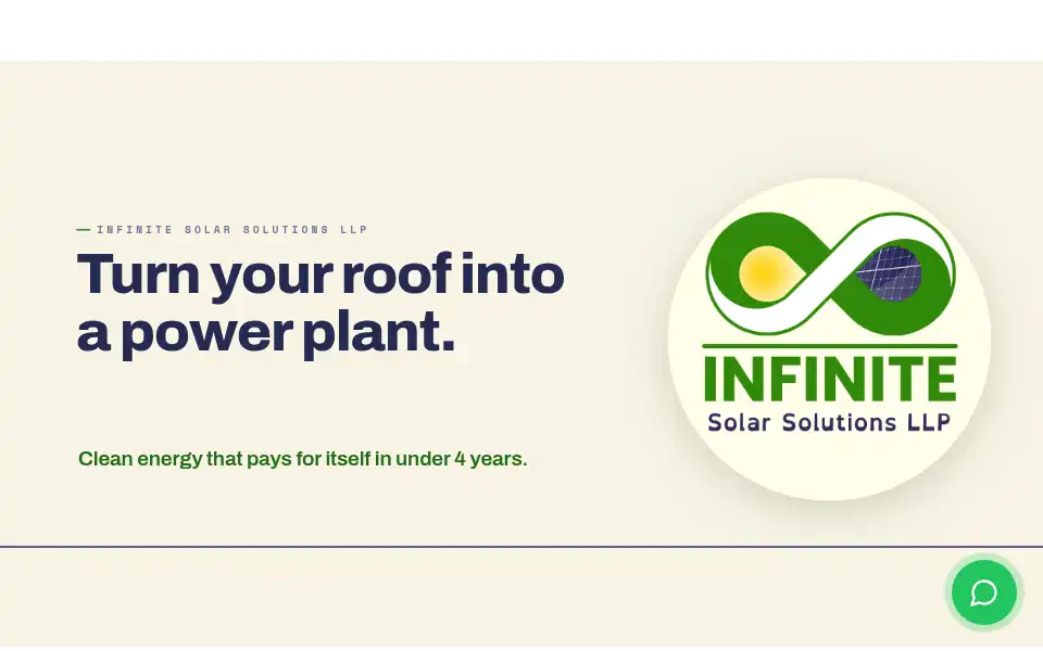 Screenshot of infinitesolar.in
