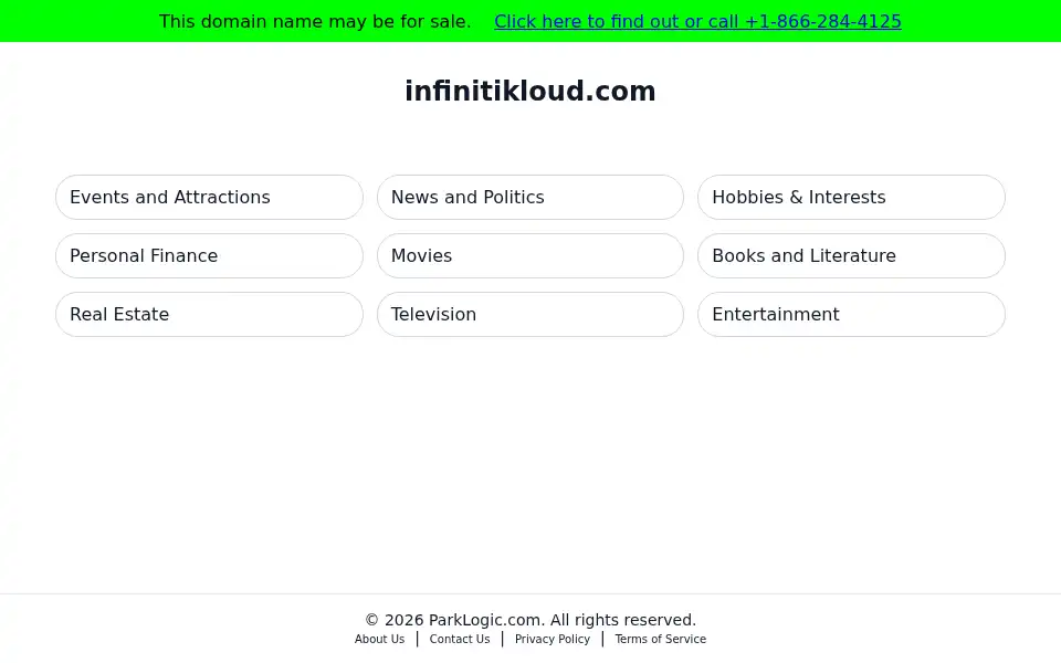 Screenshot of infinitikloud.com