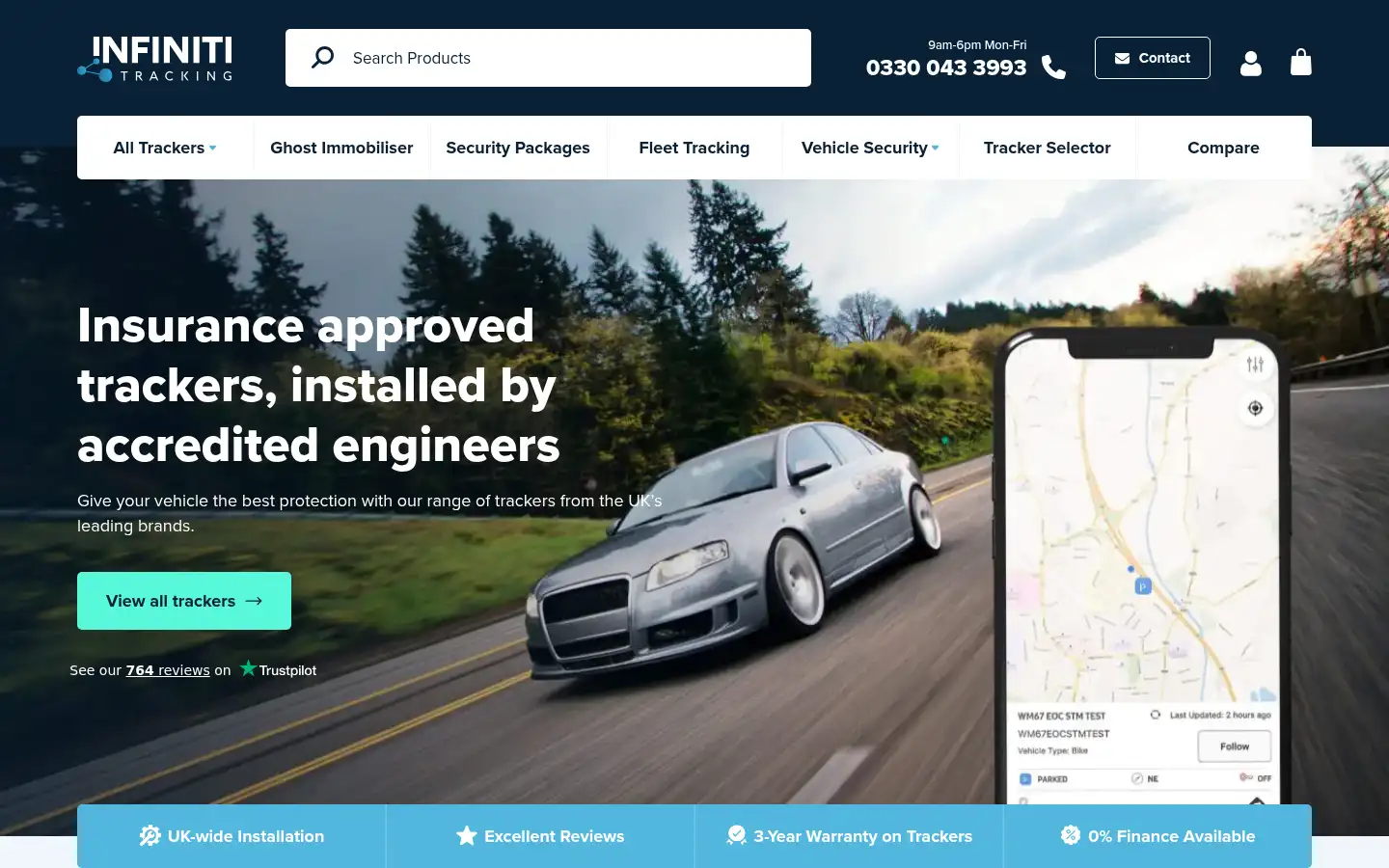 Screenshot of infinititracking.co.uk