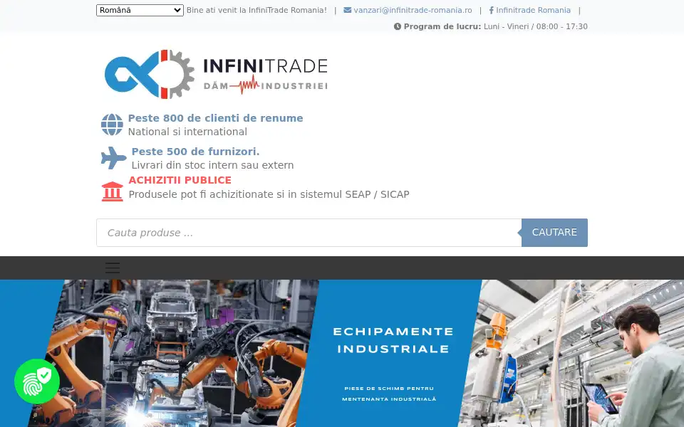 Screenshot of infinitrade-romania.ro