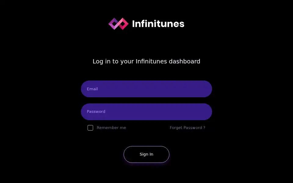 Screenshot of infinitunes.co