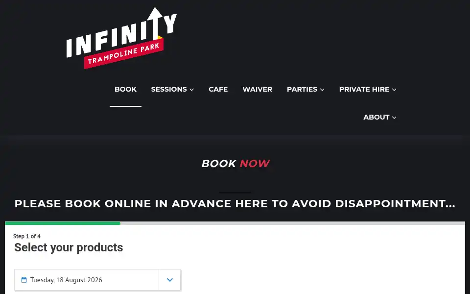 Screenshot of infinitycardiff.co.uk
