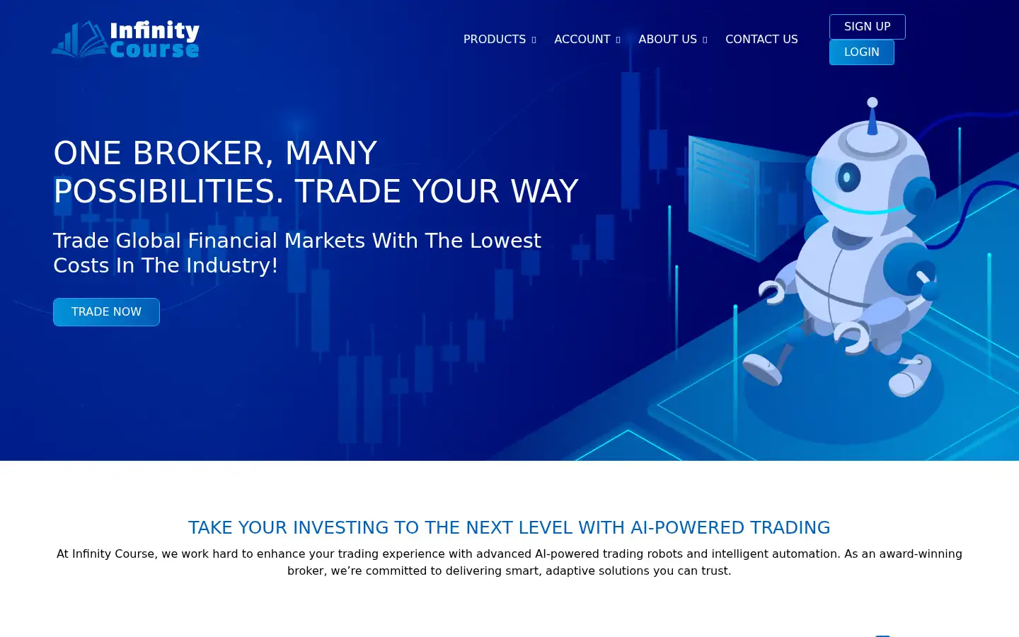Screenshot of infinitycourse24.com