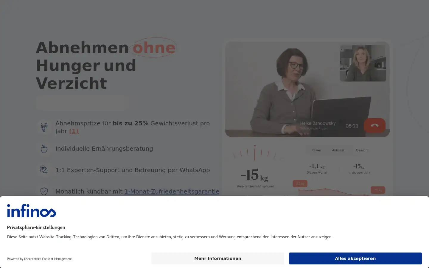 Screenshot of infinos.de
