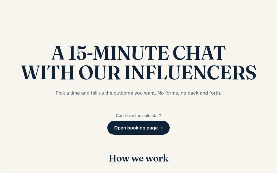 Screenshot of influenceradvisory.com