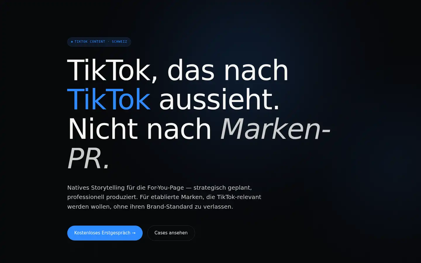 Screenshot of influential.ch