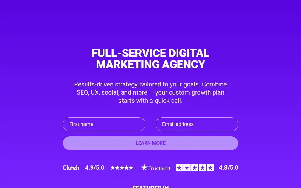 Screenshot of influize.com
