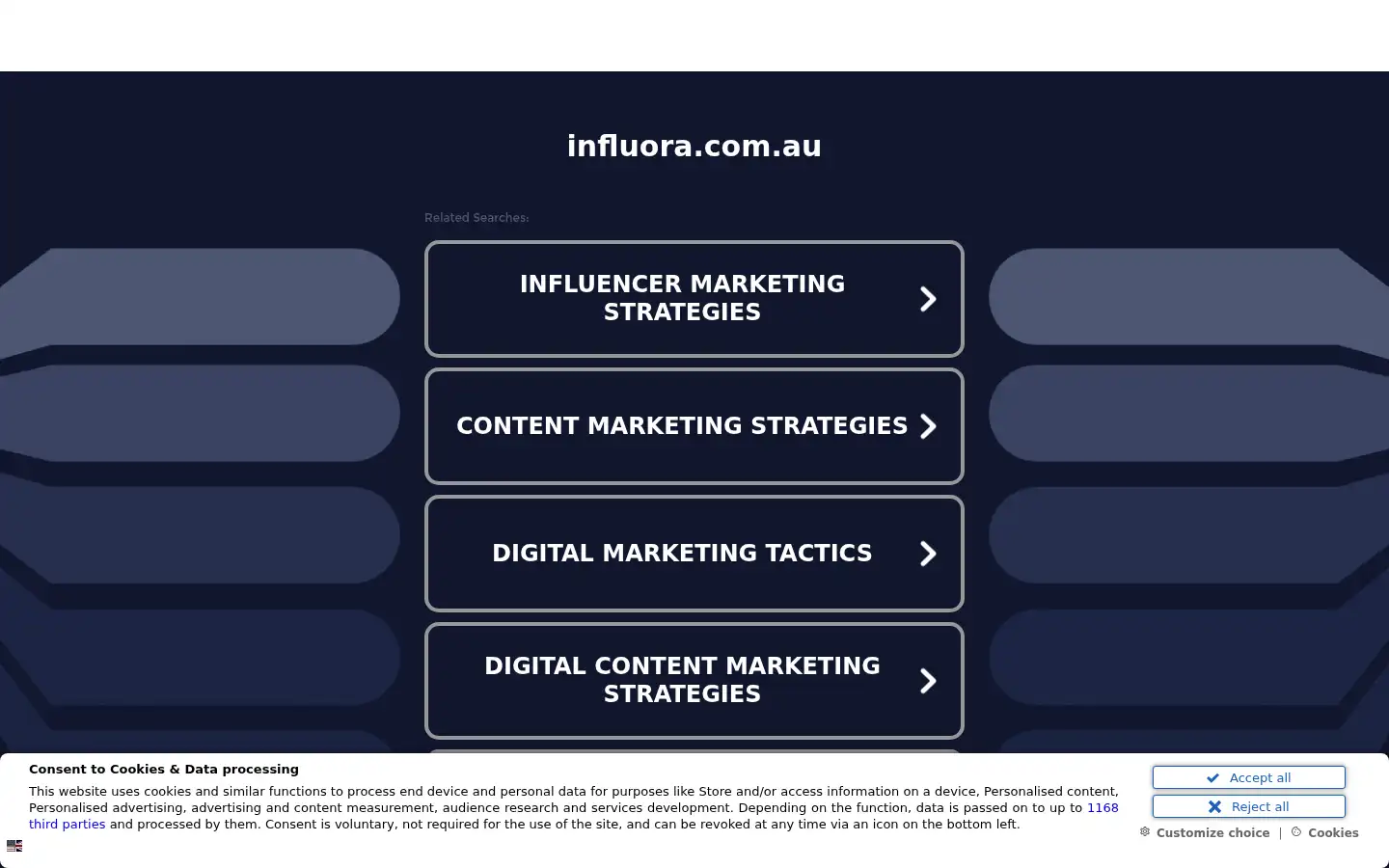 Screenshot of influora.com.au