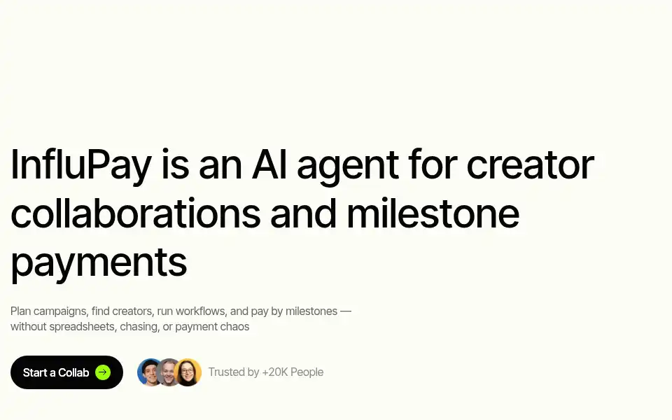 Screenshot of influpay.com