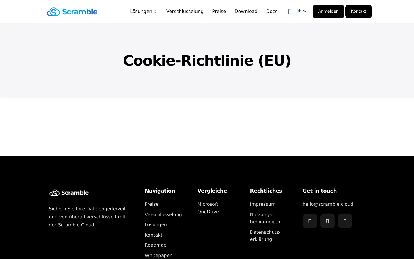 Screenshot of info.scramble.cloud